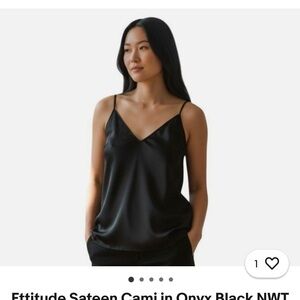 Ettitude color is cobalt blue  (black shown in pic)  bambooCami Small new in box